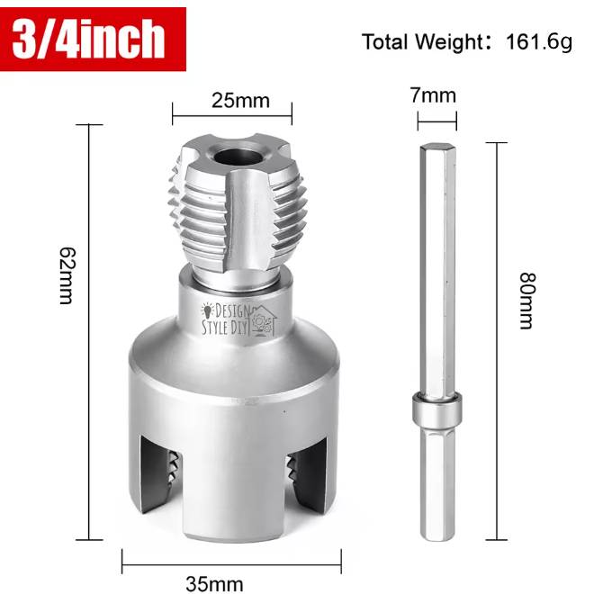 Design Style DIY ™ Pipe Internal and External Threading Tool Set