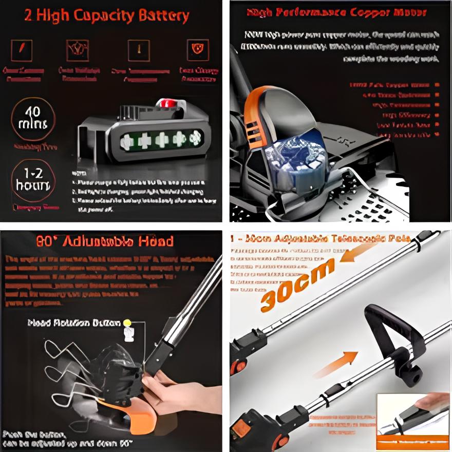 Design Style DIY ™ 3 In 1 Cordless Grass Trimmer
