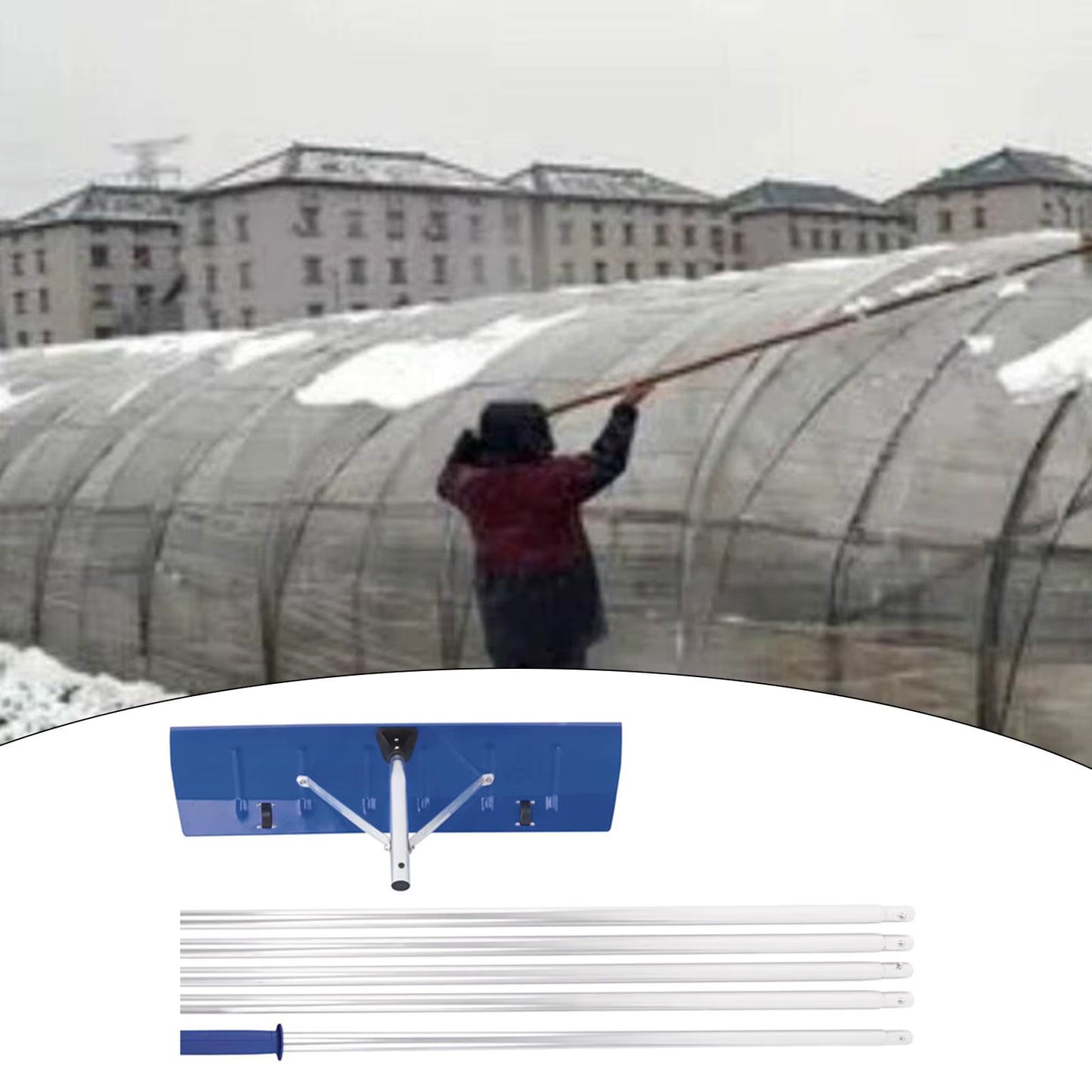 Design Style DIY ™ Telescoping Handle Snow Roof Rake for House
