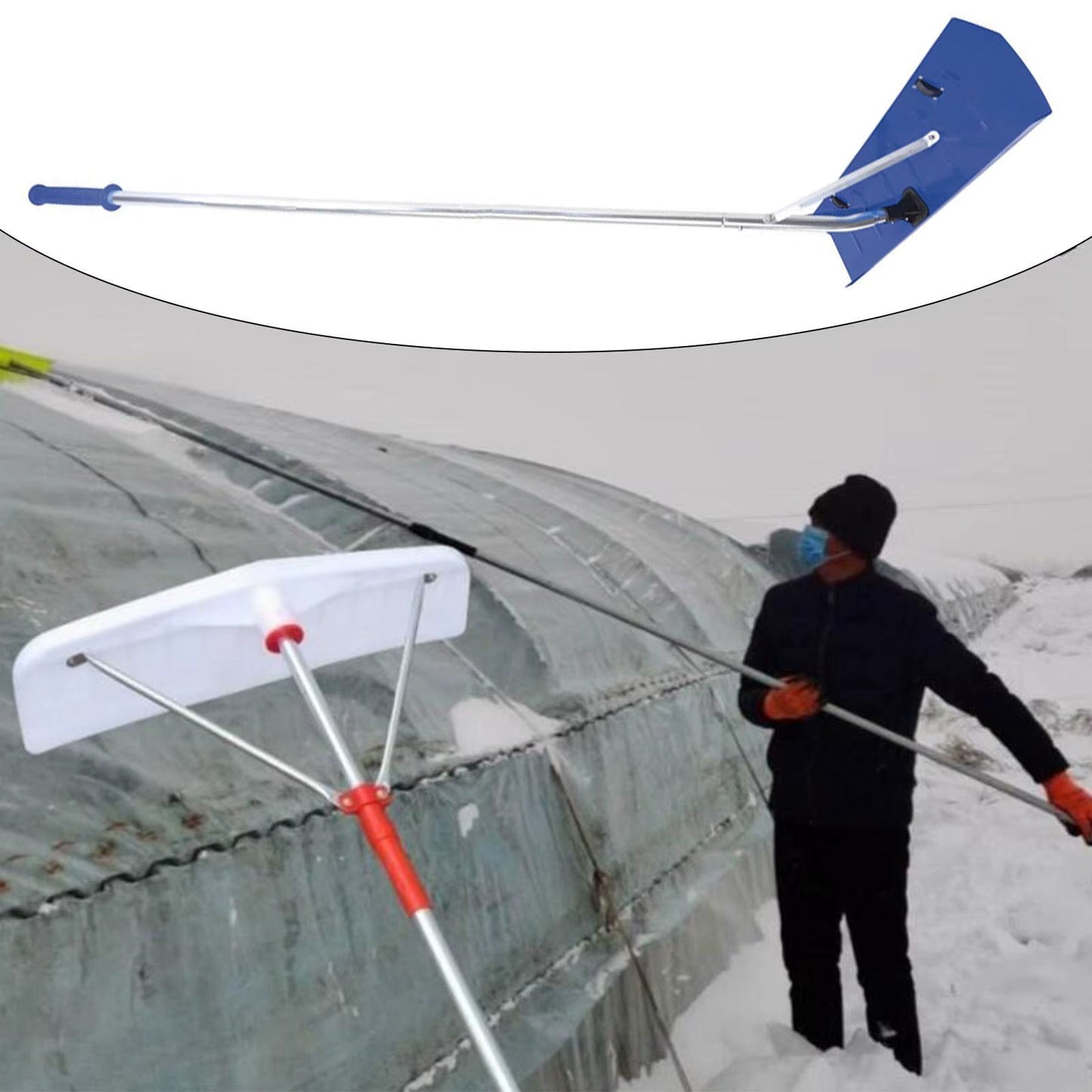 Design Style DIY ™ Telescoping Handle Snow Roof Rake for House