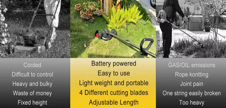 Design Style DIY ™ 3 In 1 Cordless Grass Trimmer