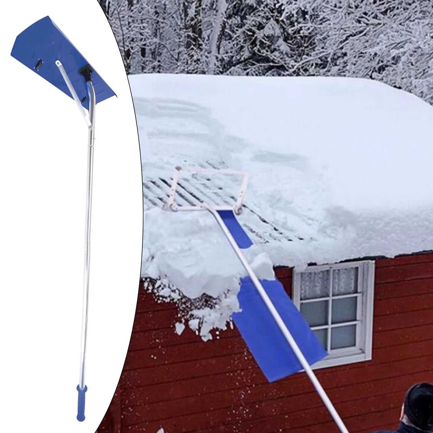 Design Style DIY ™ Telescoping Handle Snow Roof Rake for House
