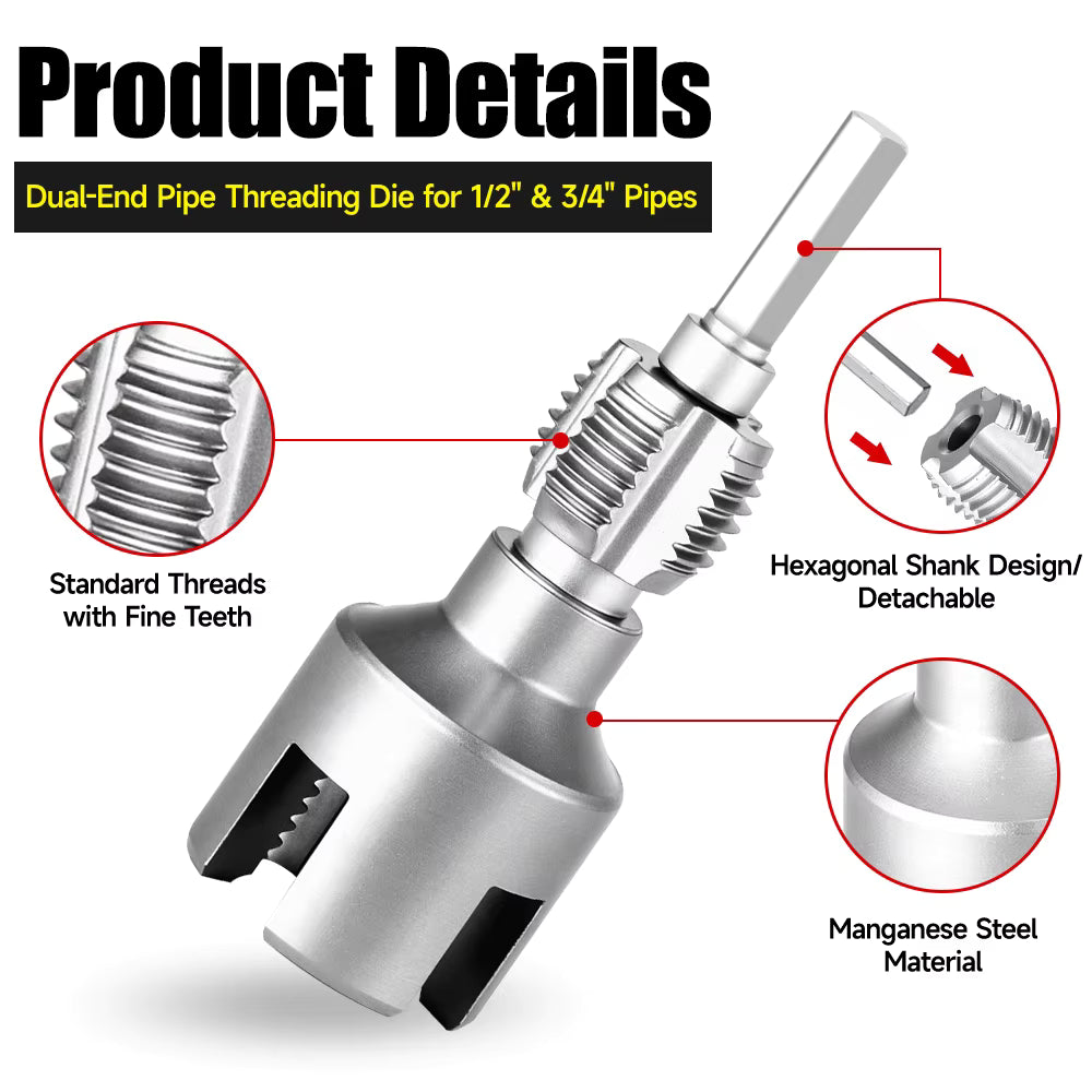 Design Style DIY ™ Pipe Internal and External Threading Tool Set
