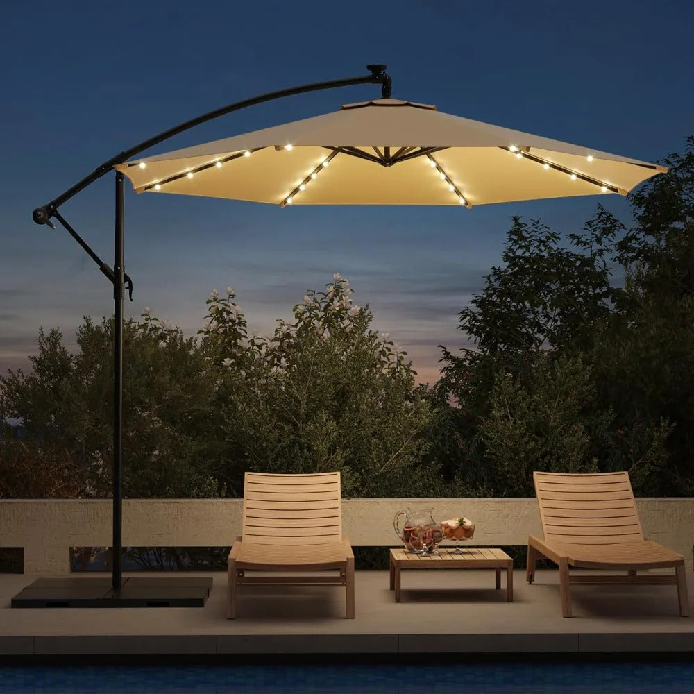 Design Style DIY ™ 10ft Outdoor Patio Umbrella with LED Lights